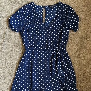 Polka dot wrap dress/romper